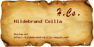 Hildebrand Csilla névjegykártya