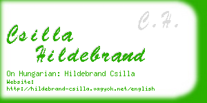 csilla hildebrand business card